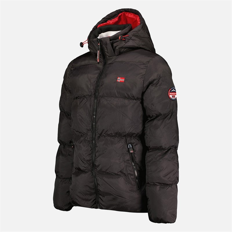 Geographical Norway Mens Parka Jacket Black - Image 4