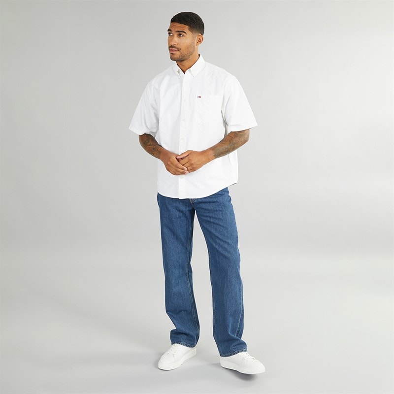 Tommy Jeans Mens Oxford Shirt Ecru - Image 4
