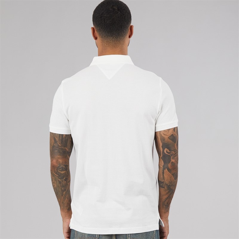 Tommy Jeans Mens Placket Polo Shirt Ecru - Image 2