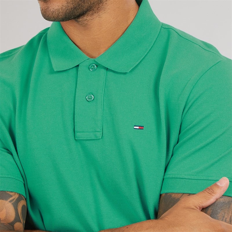 Tommy Jeans Mens Polo Shirt Bahama Green - Image 3