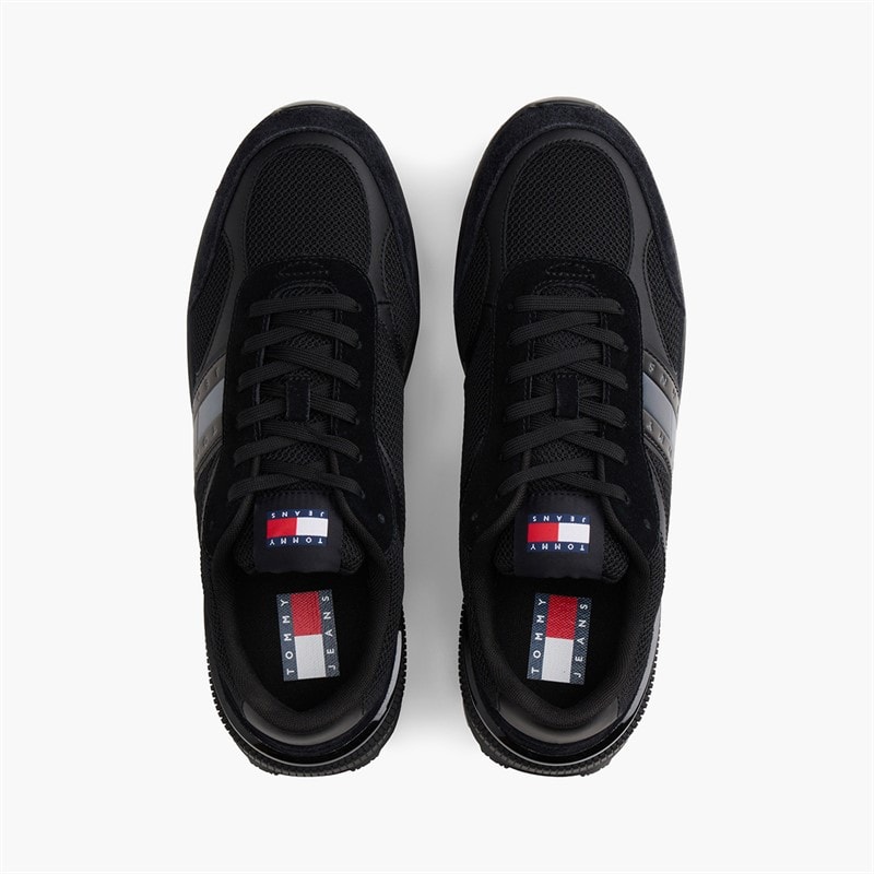 Tommy Jeans Mens Technical Runner Trainers Black - Image 4