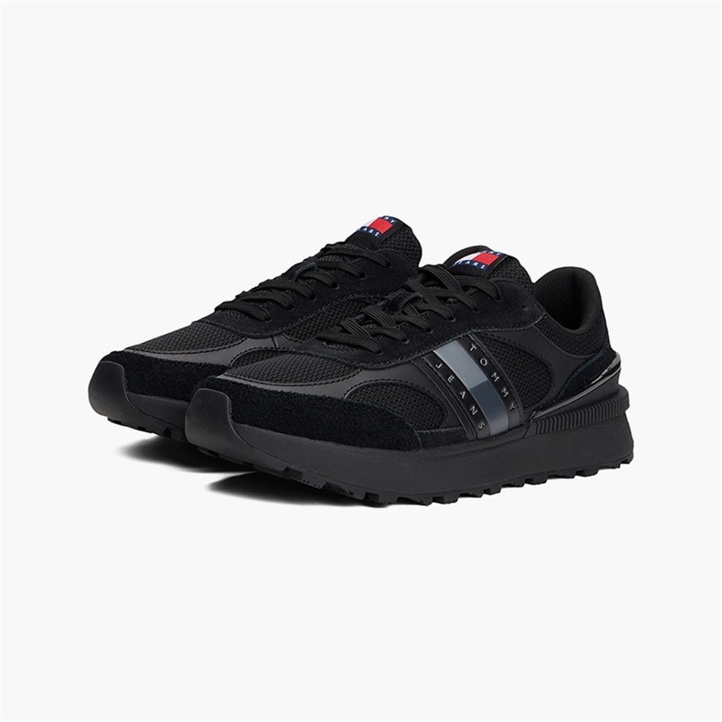 Tommy Jeans Mens Technical Runner Trainers Black - Image 5