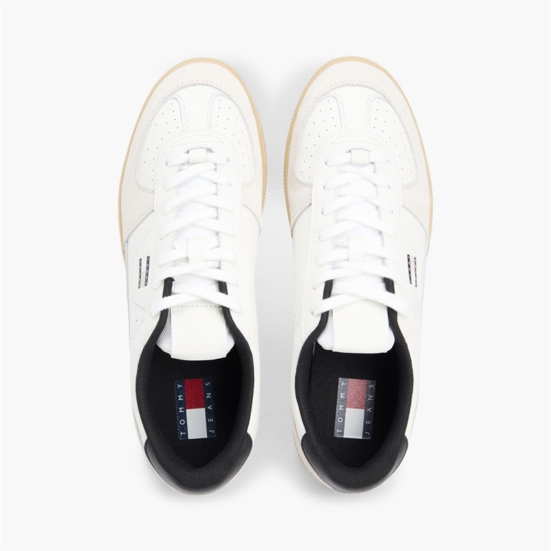 Tommy Jeans Mens The Greenwich Trainers Ecru/Black - Image 4