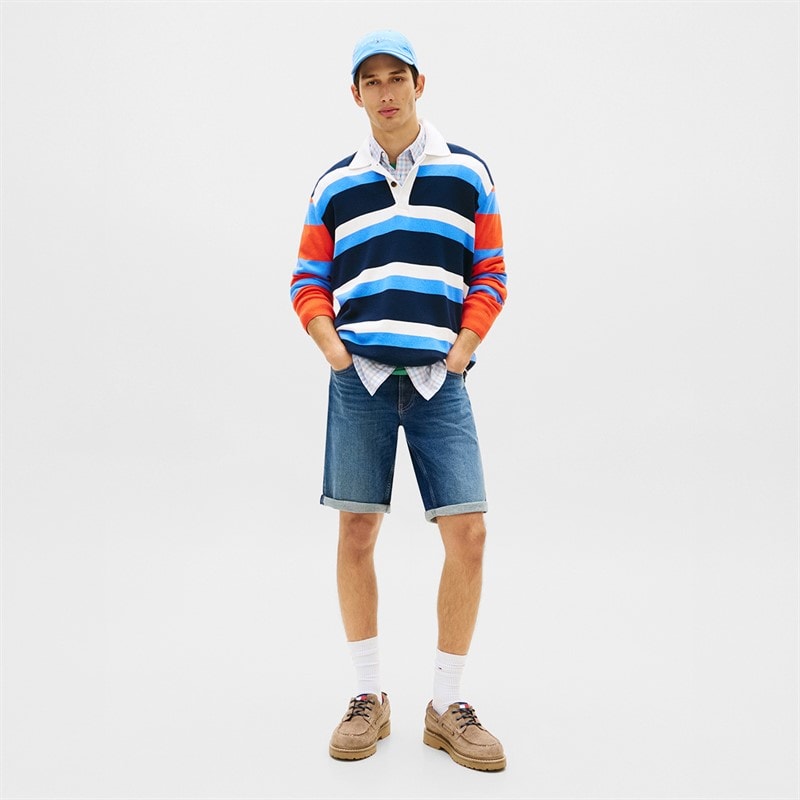Tommy Jeans Mens Ronnie Faded Slim Denim Shorts Denim Dark - Image 2