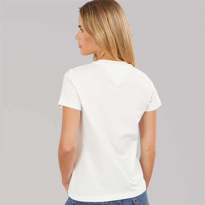 Tommy Jeans Womens Bubble T-Shirt Ecru - Image 2
