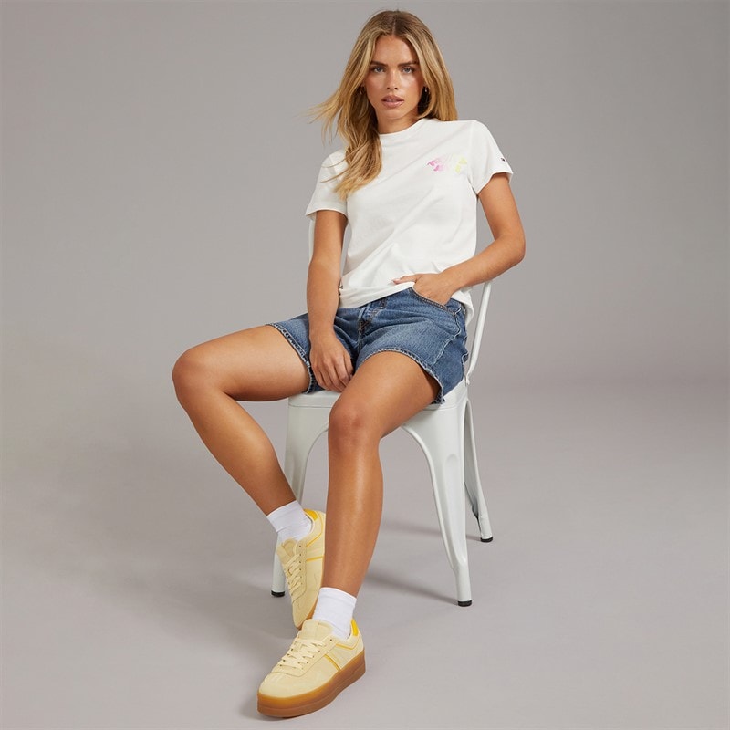 Tommy Jeans Womens Bubble T-Shirt Ecru - Image 4