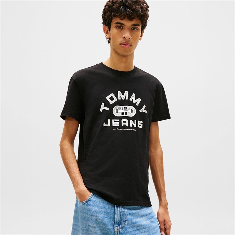 Tommy Jeans Mens TJ Gym T-Shirt Black