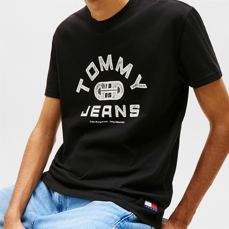 Tommy Jeans Mens TJ Gym T-Shirt Black - Image 4