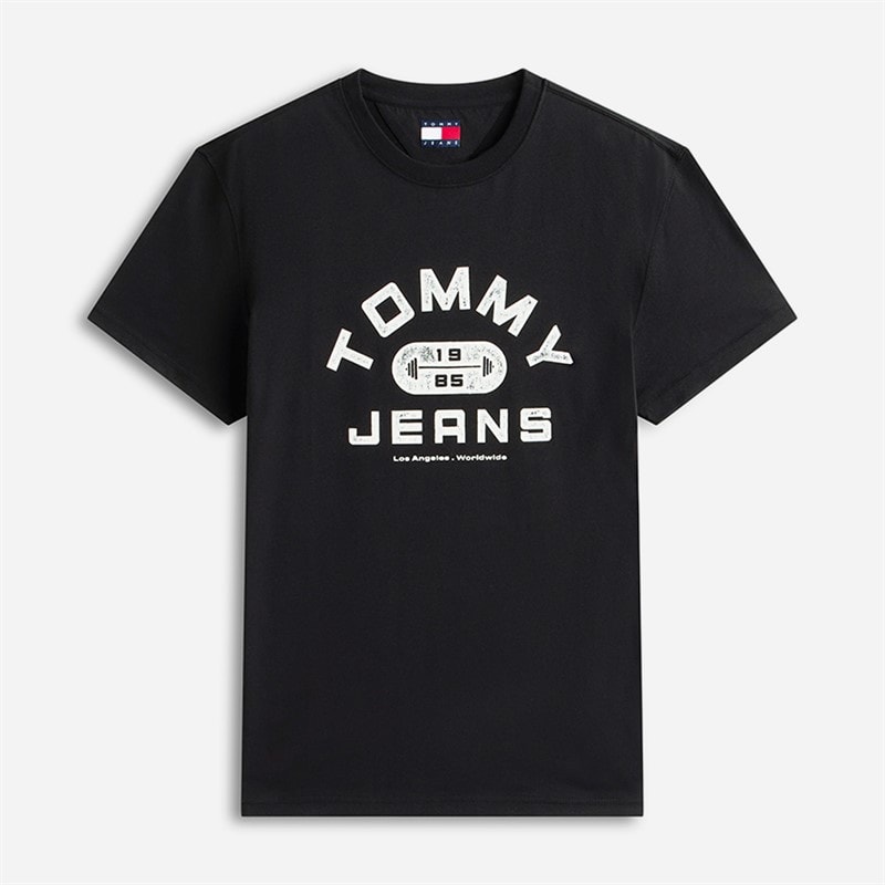 Tommy Jeans Mens TJ Gym T-Shirt Black - Image 5