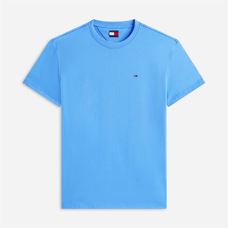 Tommy Jeans Mens Flag T-Shirt Blue Twilight - Image 5