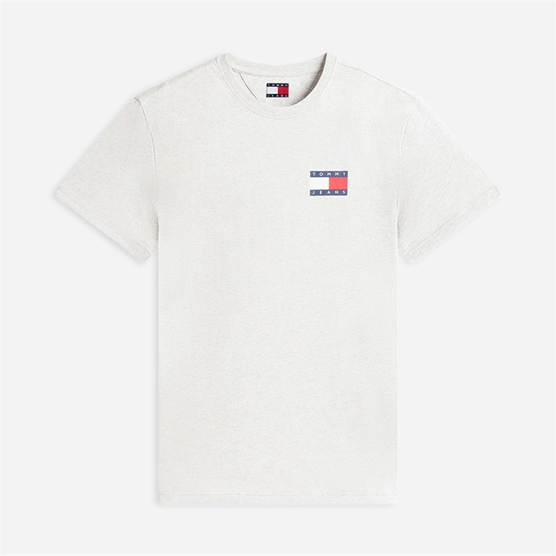 Tommy Jeans Mens Slim Essential T-Shirt Ice Grey Heather - Image 5