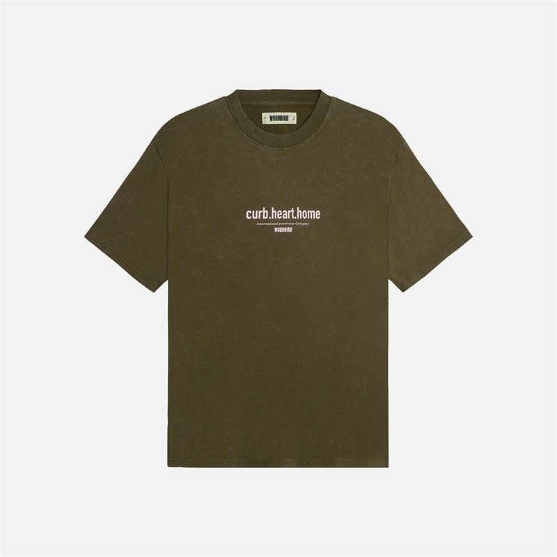 Woodbird Beam Dye T-Shirt Dark Brown