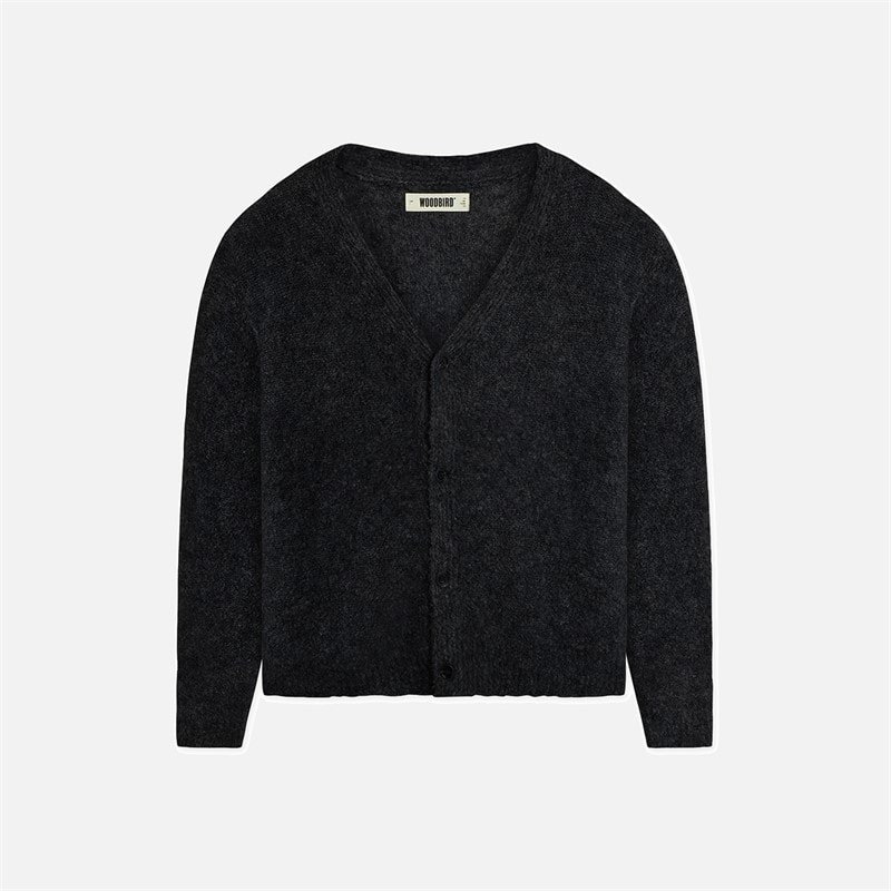Woodbird Koon Loop Cardigan Black - Image 1