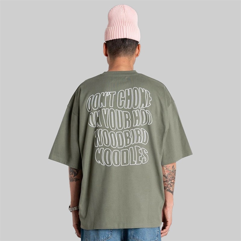Woodbird Mens Beam Wobble T-Shirt Grey Green Grey-Green - Image 2