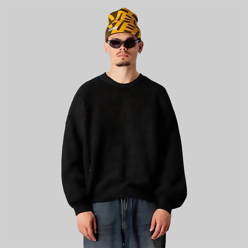 Woodbird Mens Kurt Koi Delivery Jumper Black - Image 1