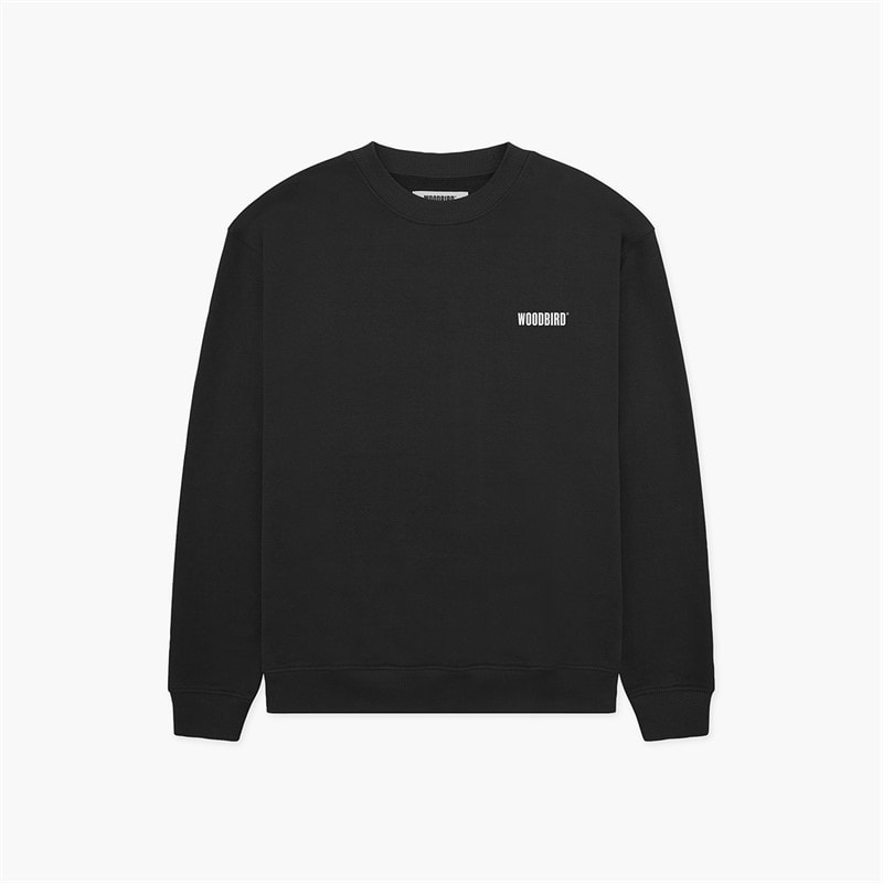 Woodbird Mens Cane Founded Sweatshirt Black - Image 1