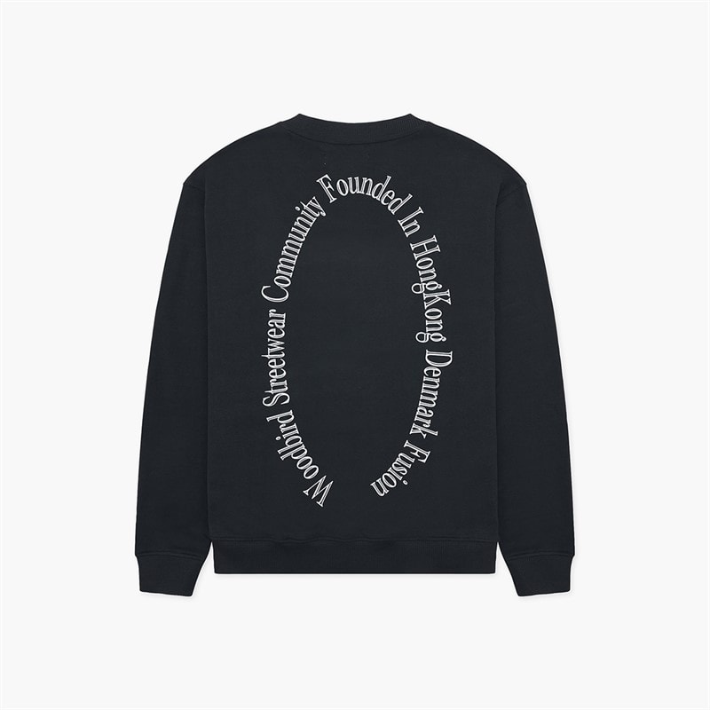 Woodbird Mens Cane Founded Sweatshirt Black - Image 2
