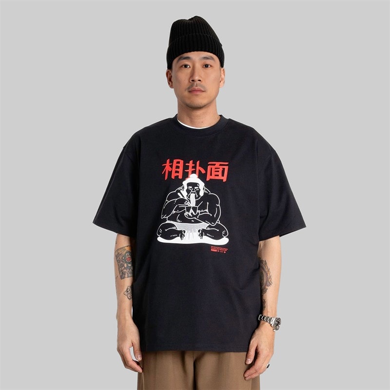 Woodbird Mens Baine Sumo T-Shirt Black - Image 1
