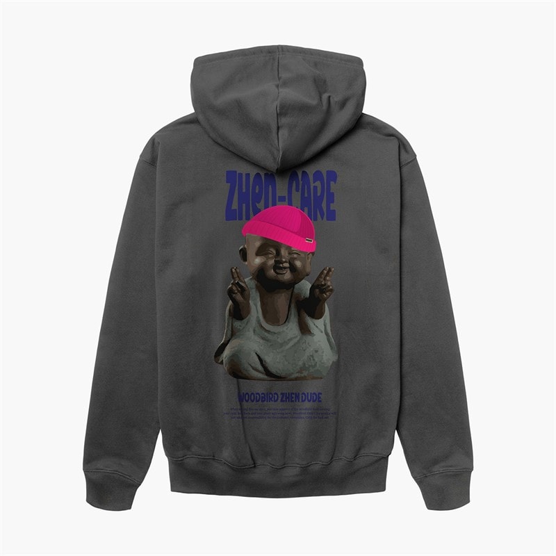 Woodbird Mens Pacs Dude Hoodie Antra Grey - Image 1
