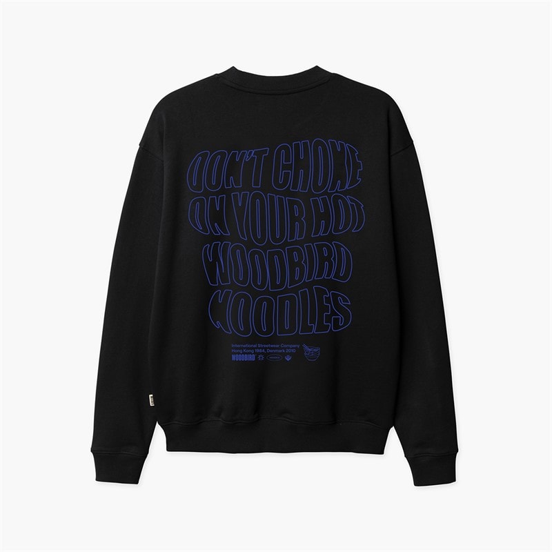 Woodbird Mens Cane Wobble Sweatshirt Black - Image 1