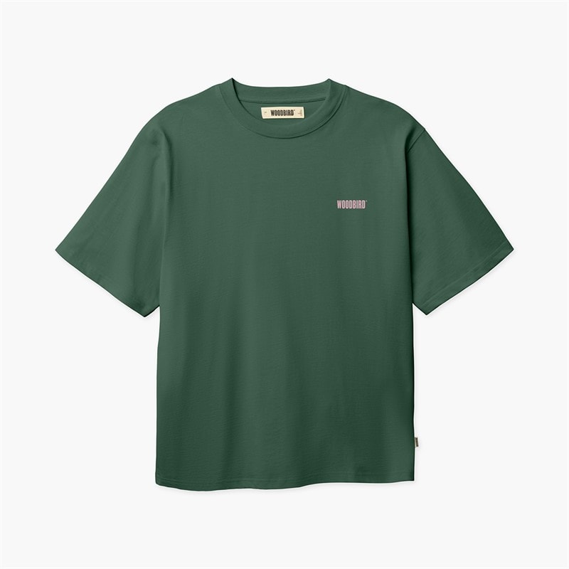 Woodbird Mens Baine Dim Sum T-Shirt Dark Green - Image 2