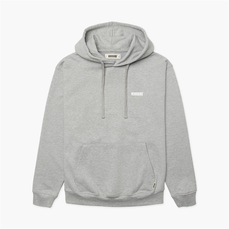 Woodbird Mens Pacs HKDK Hoodie Grey Melange - Image 2