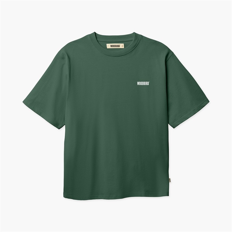 Woodbird Mens Baine HKDK T-Shirt Dark Green - Image 2