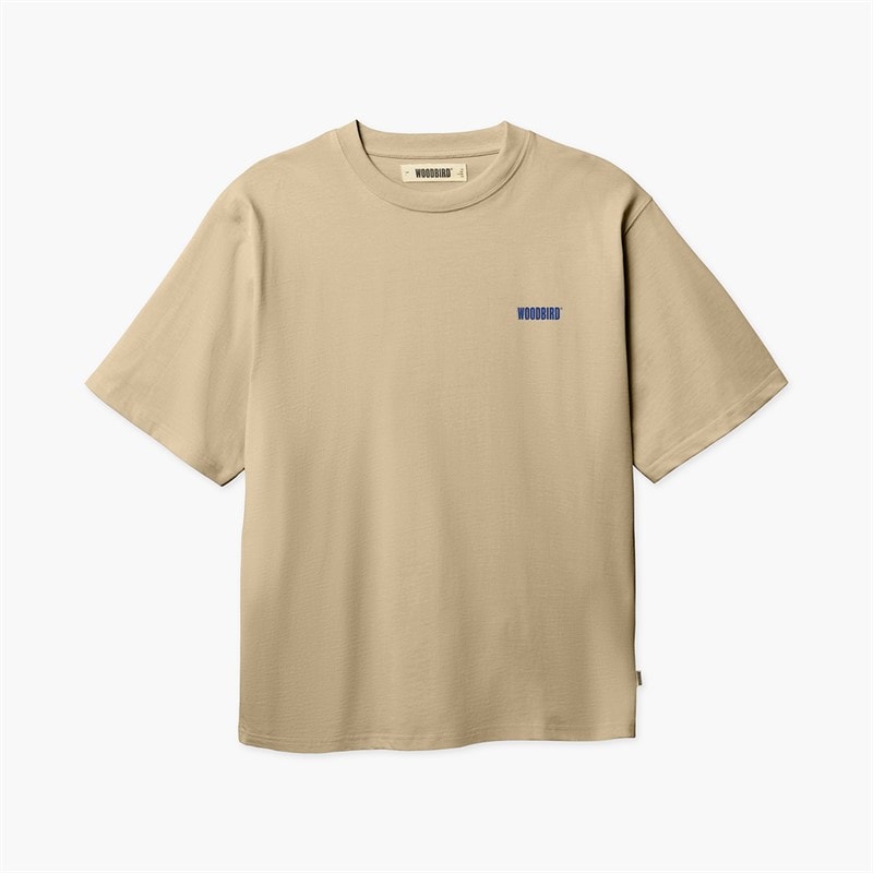 Woodbird Mens Baine Wobble T-Shirt Sand - Image 2