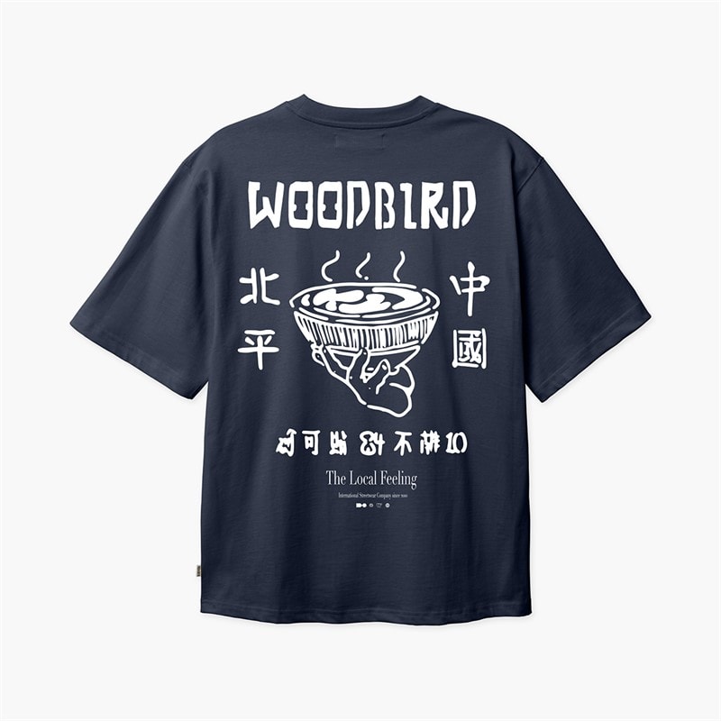 Woodbird Mens Baine Serve T-Shirt Navy - Image 1