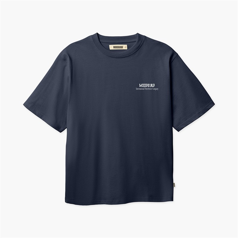 Woodbird Mens Baine Serve T-Shirt Navy - Image 2
