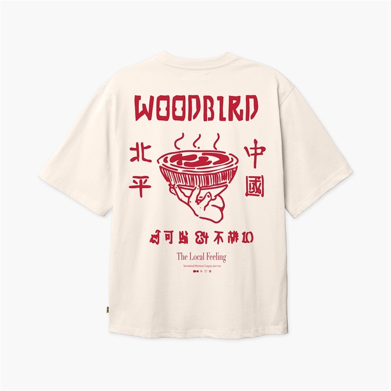 Woodbird Mens Baine Serve T-Shirt Off White - Image 1