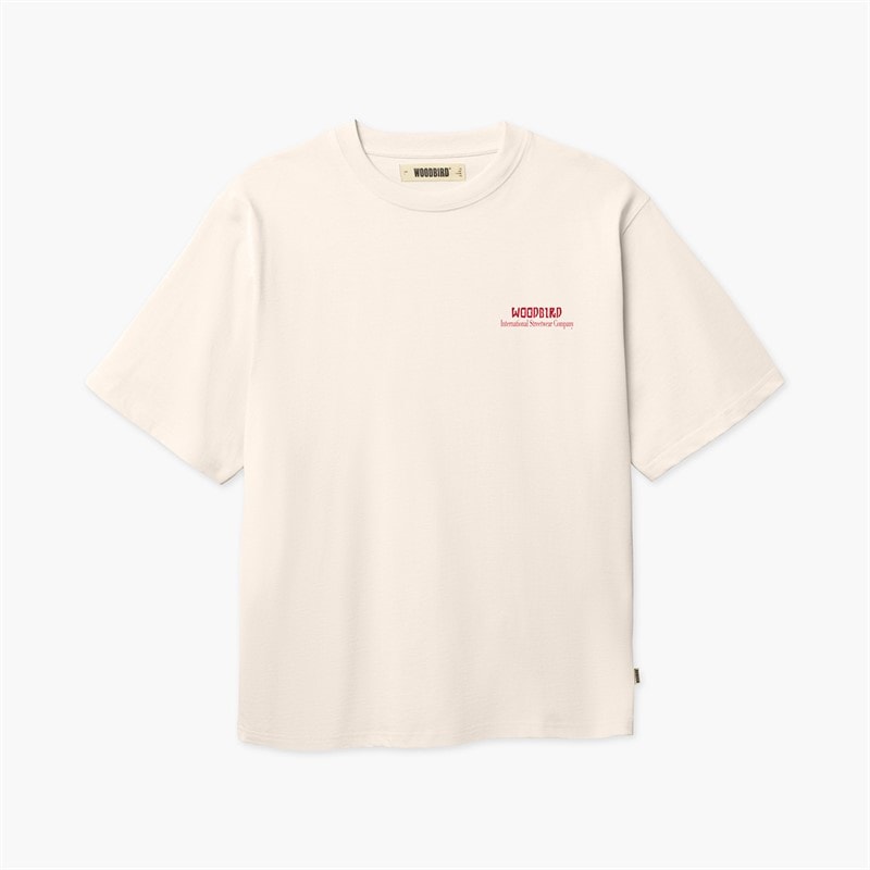 Woodbird Mens Baine Serve T-Shirt Off White - Image 2
