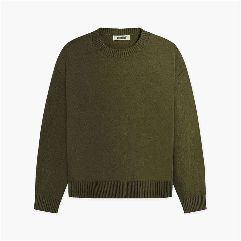 Woodbird Mens Kurt Art Crew Neck Sweatshirt Dark Brown - Image 2