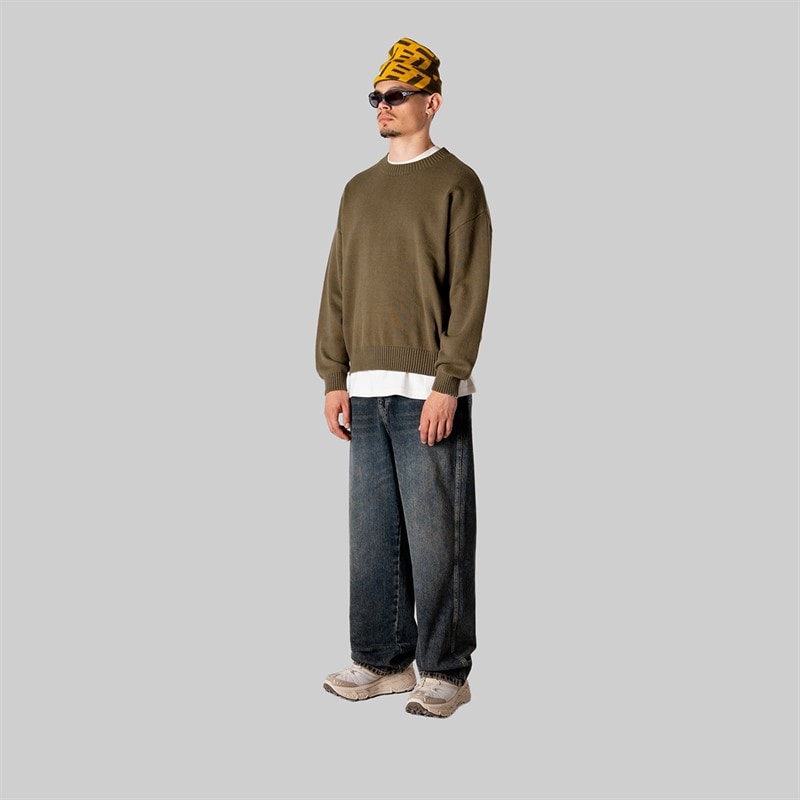 Woodbird Mens Kurt Art Crew Neck Sweatshirt Dark Brown - Image 4