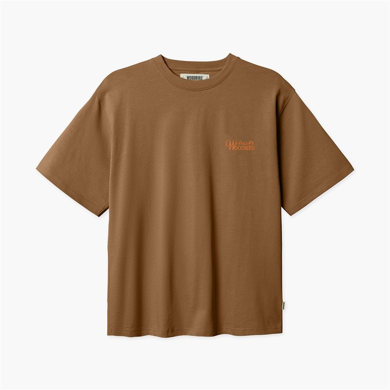 Woodbird Mens Baine Flower T-Shirt Dark Brown - Image 2