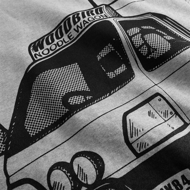 Woodbird Mens Cane Truck Crew Neck Sweatshirt Light Grey Melange - Image 3