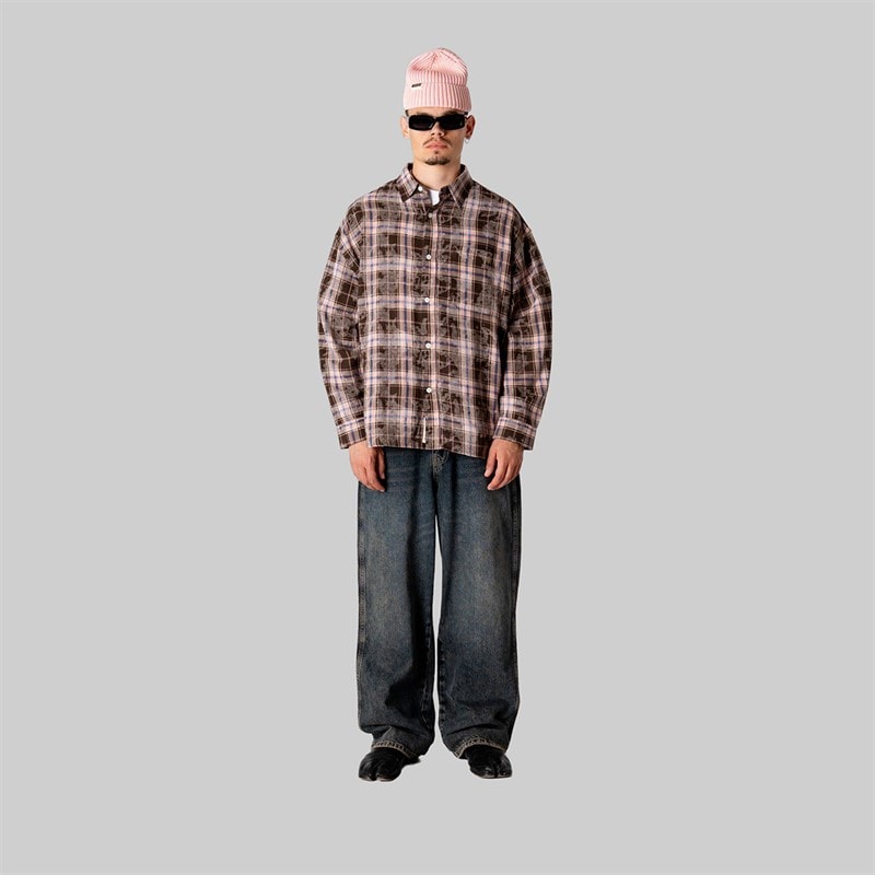 Woodbird Mens Jong Check Shirt Brown Check - Image 2