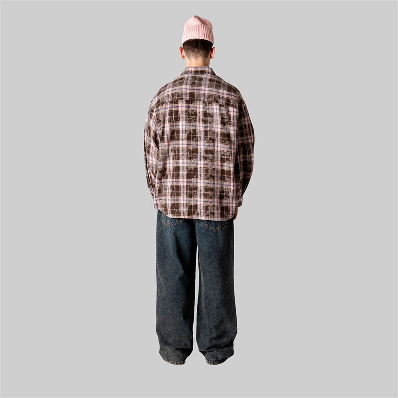 Woodbird Mens Jong Check Shirt Brown Check - Image 3