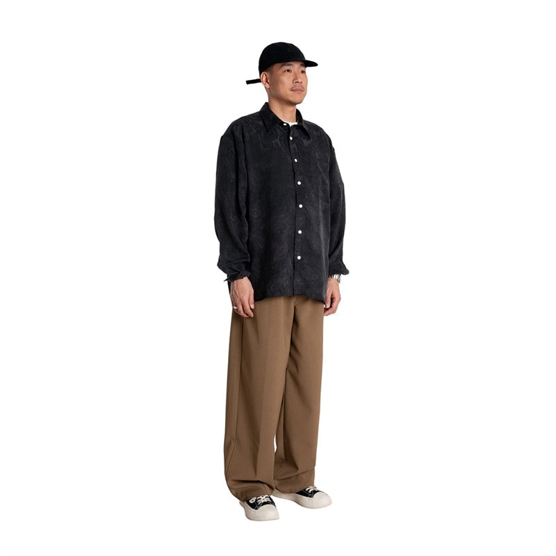 Woodbird Mens Buzo Paisley Shirt Black - Image 3