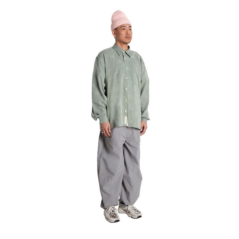 Woodbird Mens Buzo Paisley Shirt Grey Green Grey-Green - Image 4