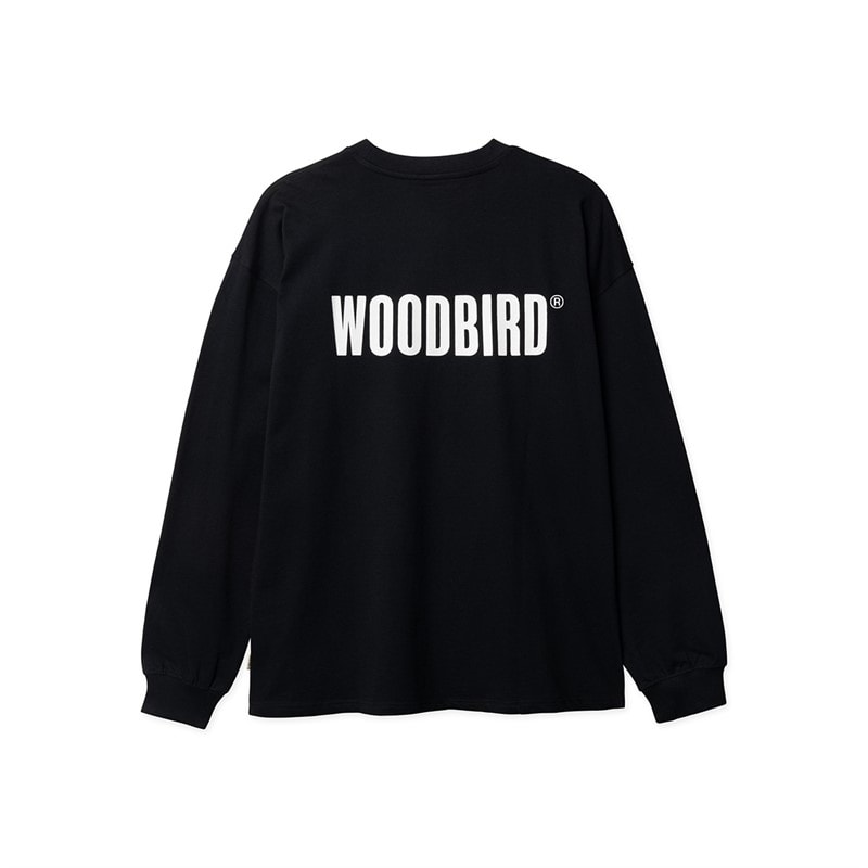 Woodbird Mens Joes Logo Long Sleeve T-Shirt Black - Image 5