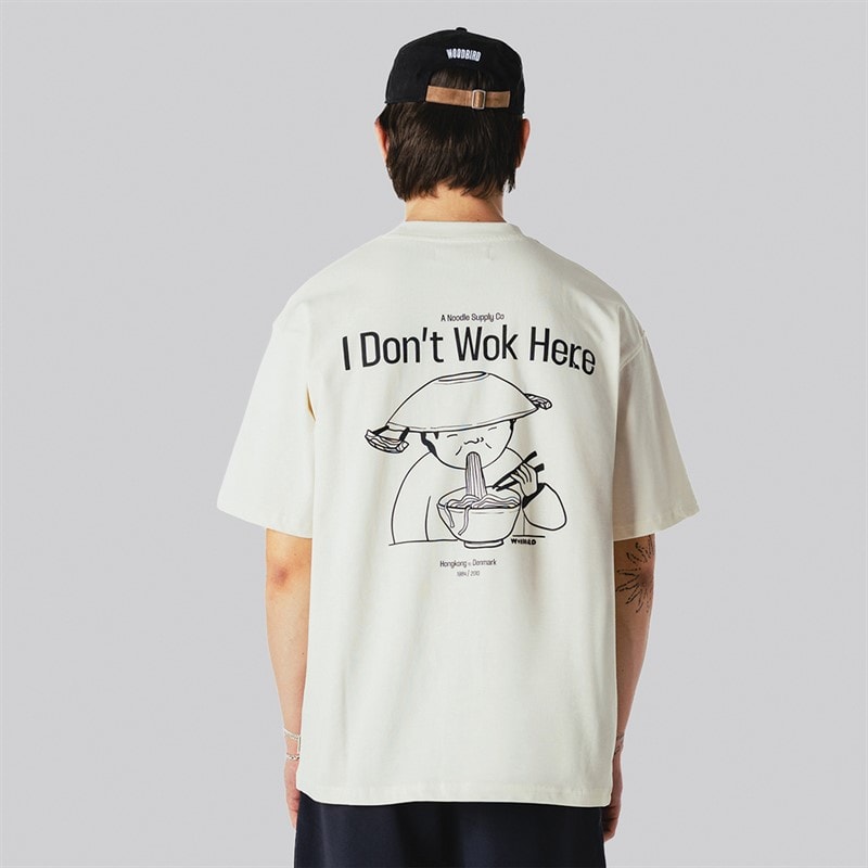 Woodbird Mens Baine Wok T-Shirt Off White - Image 1