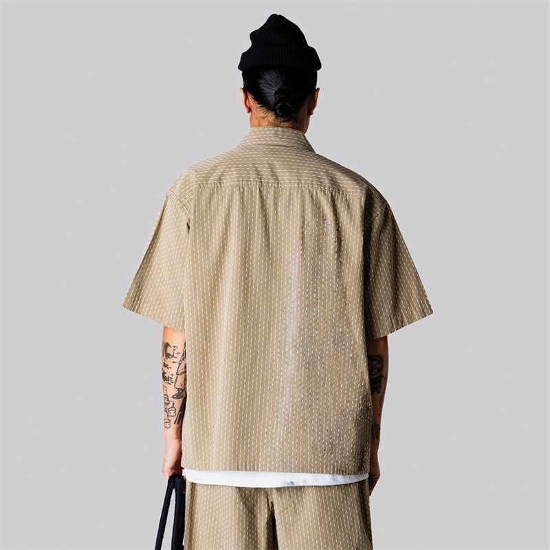 Woodbird Mens Wang Shiko Shirt Stone - Image 2
