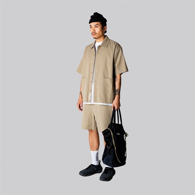 Woodbird Mens Wang Shiko Shirt Stone - Image 3