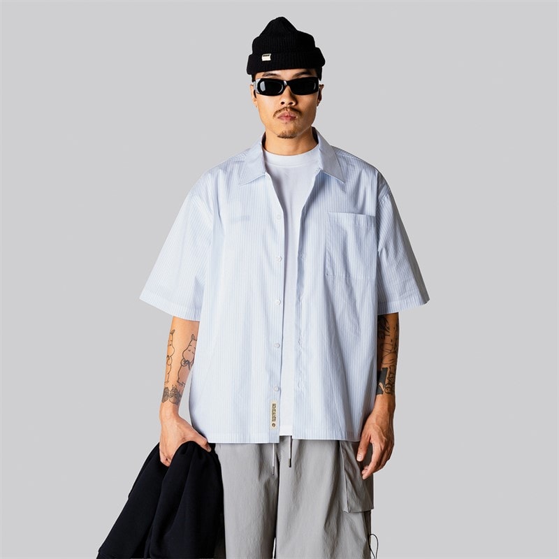 Woodbird Mens Wang Wok Shirt Light Blue - Image 2
