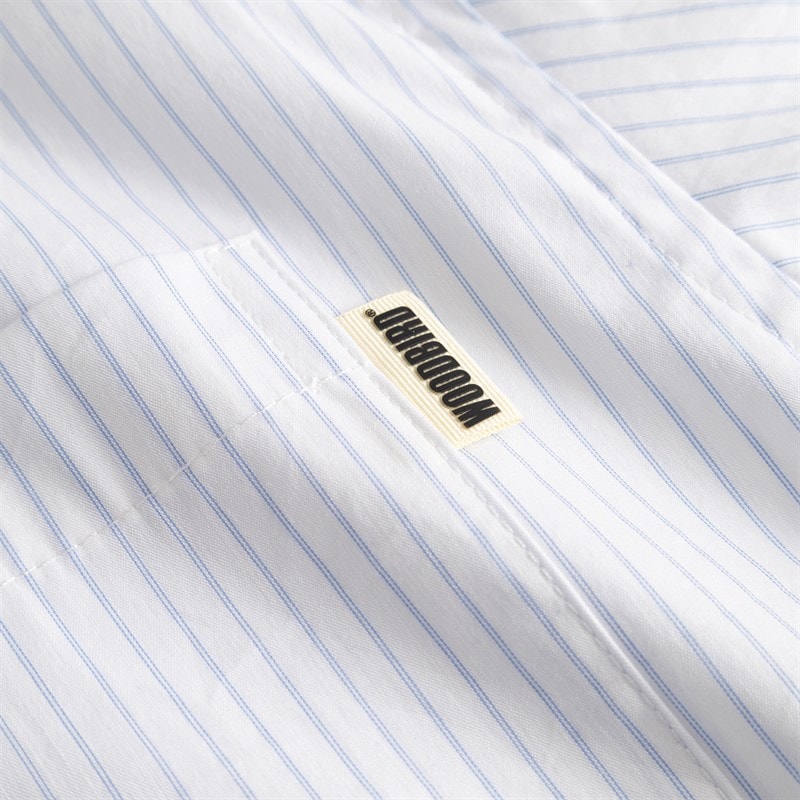 Woodbird Mens Wang Wok Shirt Light Blue - Image 5