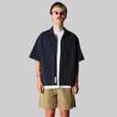 Woodbird Mens Wang Shiko Shirt Dark Navy