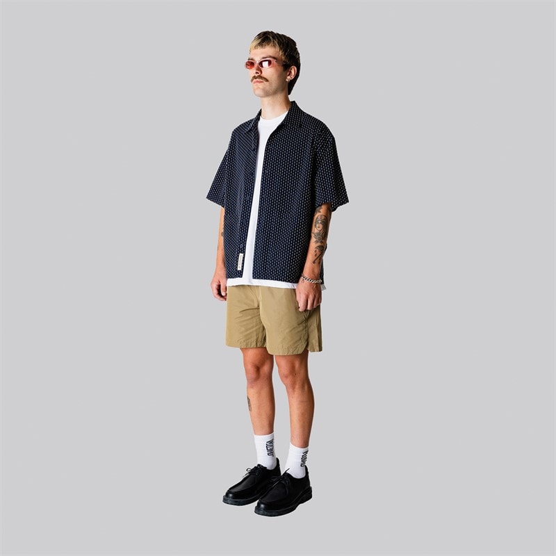 Woodbird Mens Wang Shiko Shirt Dark Navy - Image 3