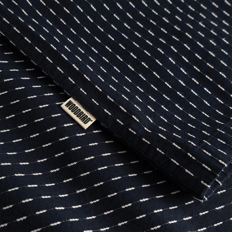 Woodbird Mens Wang Shiko Shirt Dark Navy - Image 4