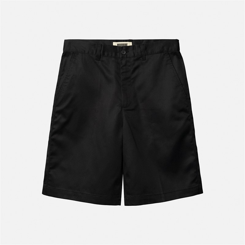 Woodbird Mens Rami Chino Shorts Black - Image 1